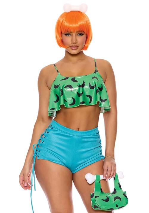 4 Piece Flirty Bedrock Pebbles Costume for Women