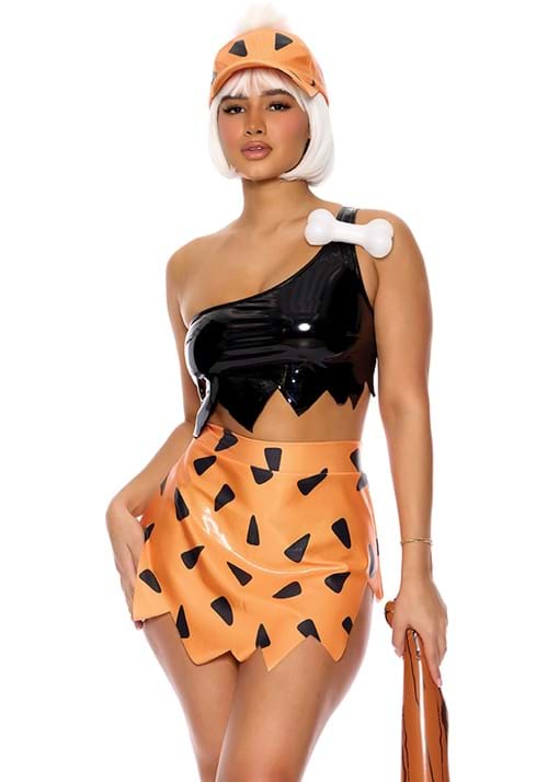 5 Piece Patent BAM! Bedrock Baddie Costume for Women