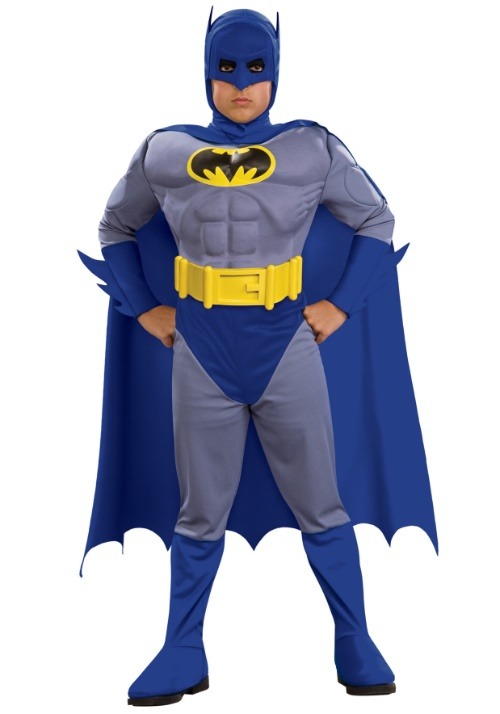 Kid's Deluxe Muscle Chest Batman Costume