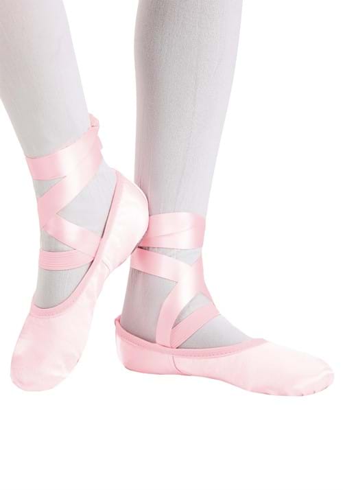 Girl's Faux Satin Ballet Costume Slipper