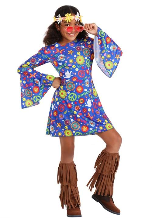 Flower Power Hippie Girl's Costume Dress