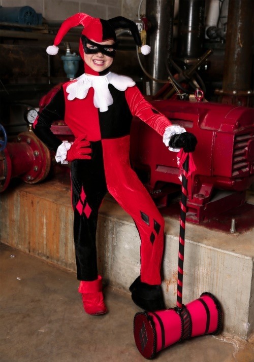 Kids Harley Quinn Jumpsuit Costume 3 Kids Harley Quinn Jumpsuit Costume