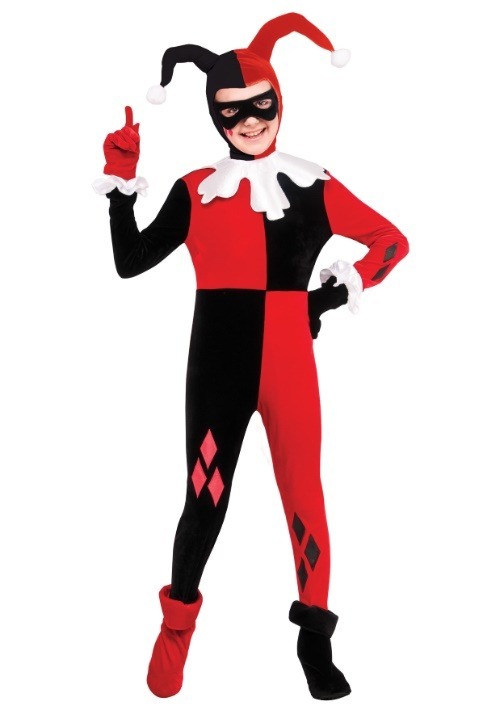 Kids Harley Quinn Jumpsuit Costume 4 Kids Harley Quinn Jumpsuit Costume