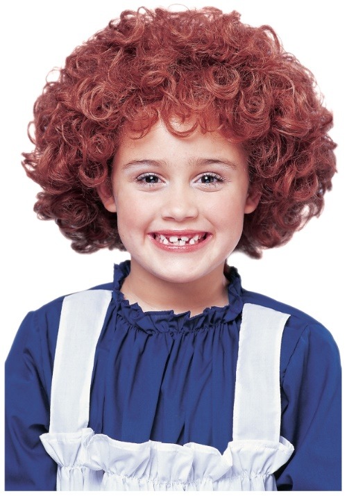 Little Red Orphan Girl's Costume Wig