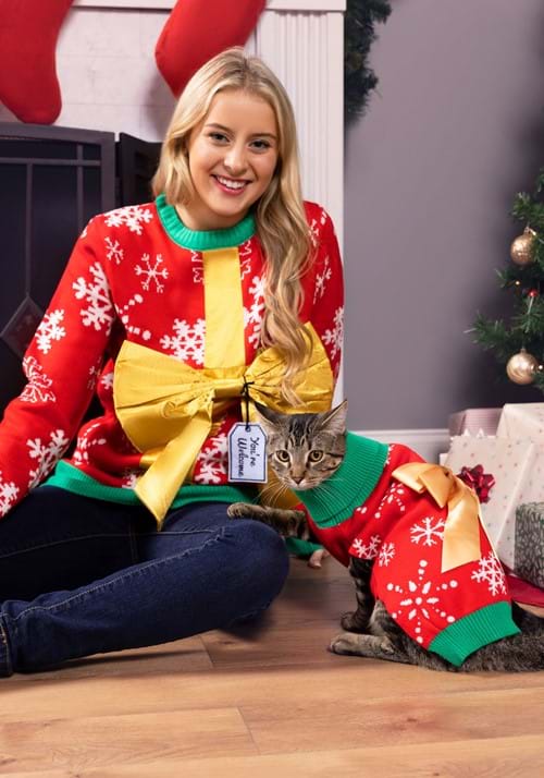 Christmas Present Pet Sweater 4 Christmas Present Pet Sweater