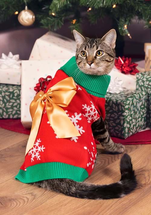 Christmas Present Pet Sweater 6 Christmas Present Pet Sweater