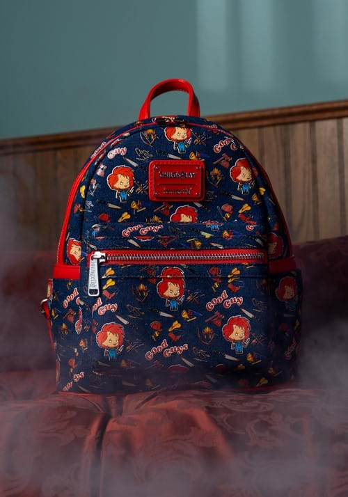 Loungefly AOP Chucky Denim Mini Backpack 3 Loungefly AOP Chucky Denim Mini Backpack