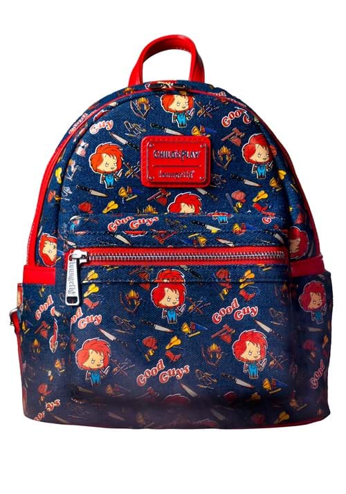 Loungefly AOP Chucky Denim Mini Backpack 4 Loungefly AOP Chucky Denim Mini Backpack