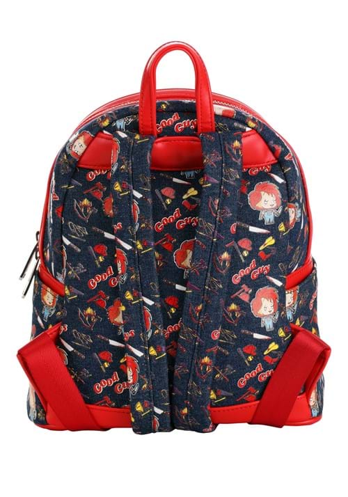 Loungefly AOP Chucky Denim Mini Backpack 5 Loungefly AOP Chucky Denim Mini Backpack