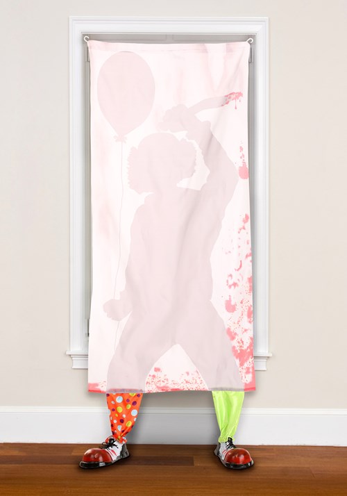 Scary Clown Curtain Halloween Decoration