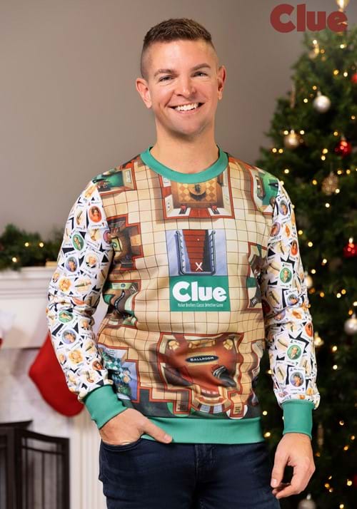 Adult Clue Board Game Mansion Sweater