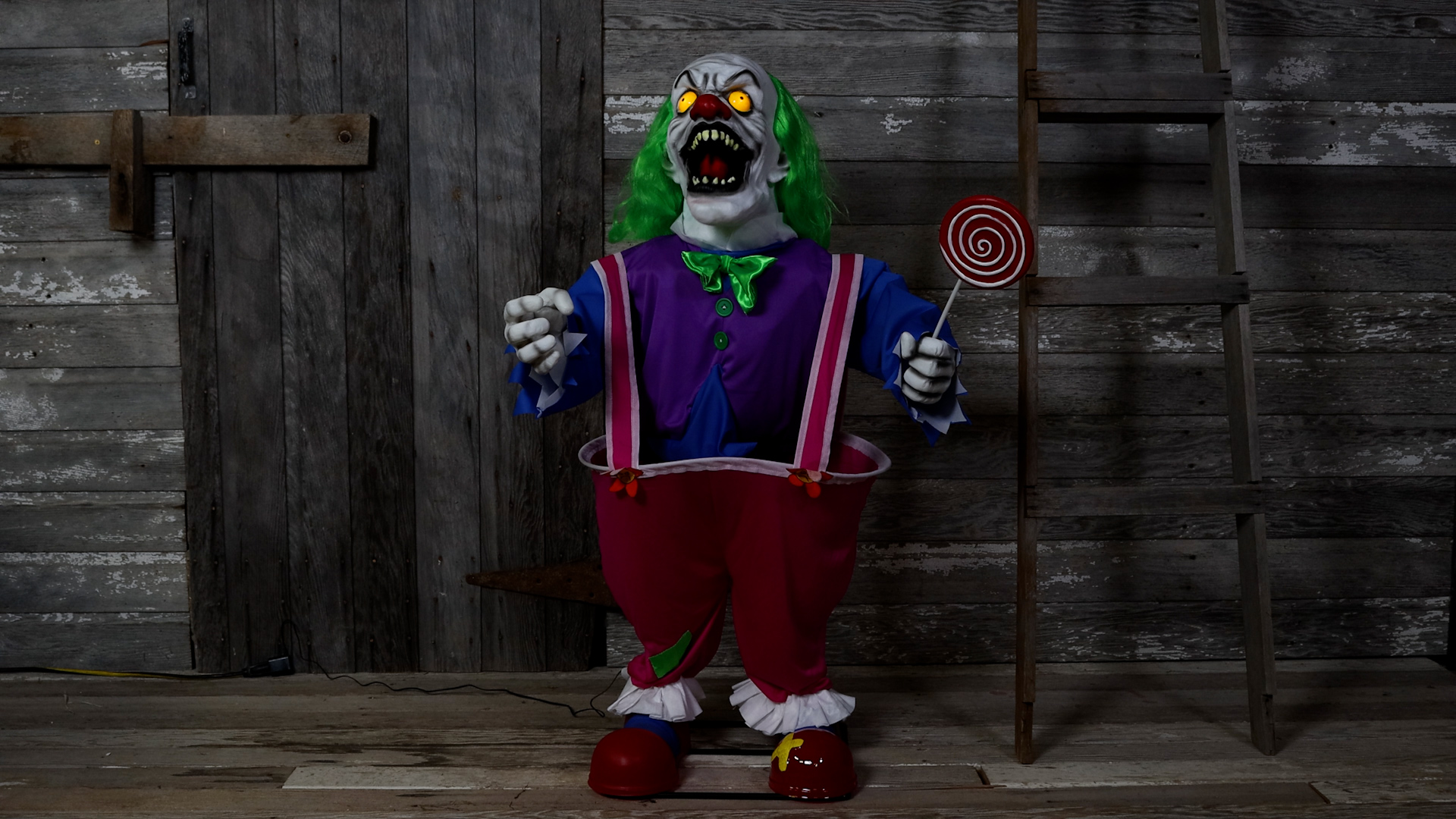 4FT Animatronic Crazy Evil Killer Clown Decoration 3 4FT Animatronic Crazy Evil Killer Clown Decoration