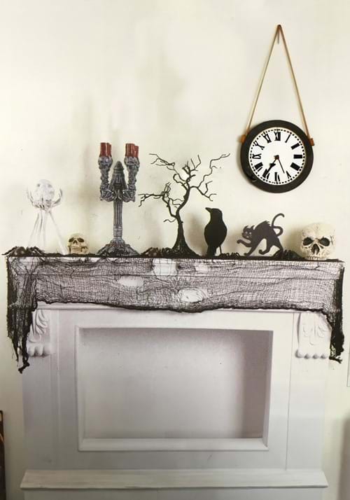 72 L x 30 W Creepy Black Gauze Cloth Decoration