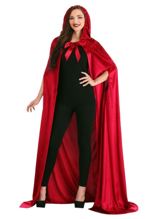 Crimson Riding Costume Cloak for Adults