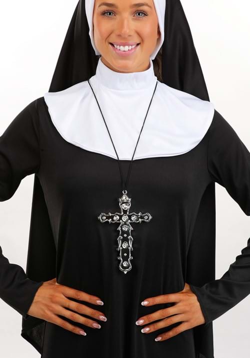 Religious Black Cross Costume Pendant Accessory