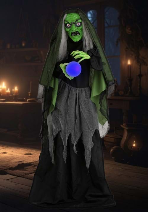 5FT Animatronic Curse-Casting Witch Decoration - Scream Saver
