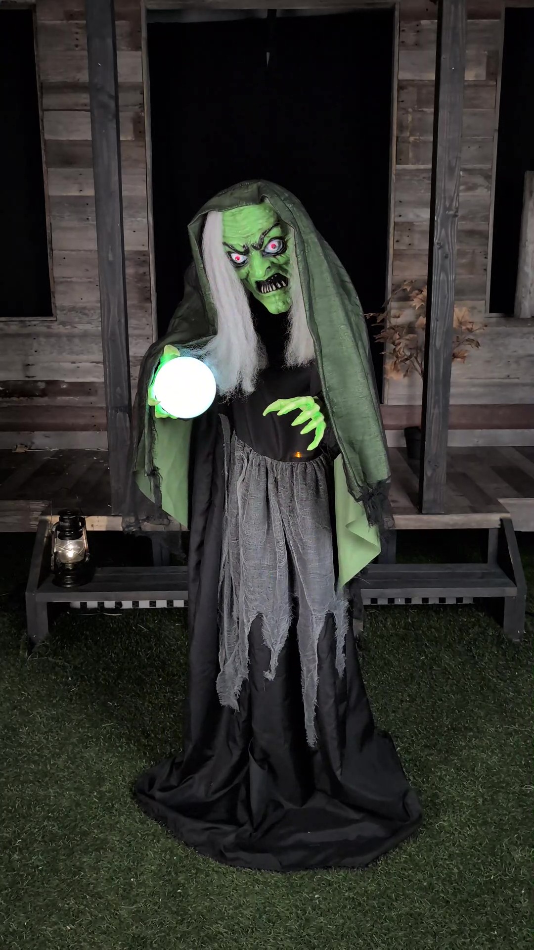 5FT Animatronic Curse-Casting Witch Decoration - Scream Saver 3 5FT Animatronic Curse-Casting Witch Decoration - Scream Saver