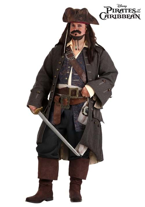 Plus Size Elite Disney Jack Sparrow Men's Costume