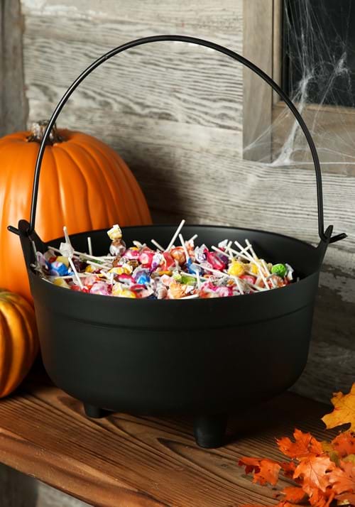 14-Inch Black Cauldron Decoration