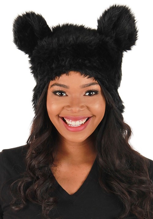 Black Bear Adult Plush Costume Hat