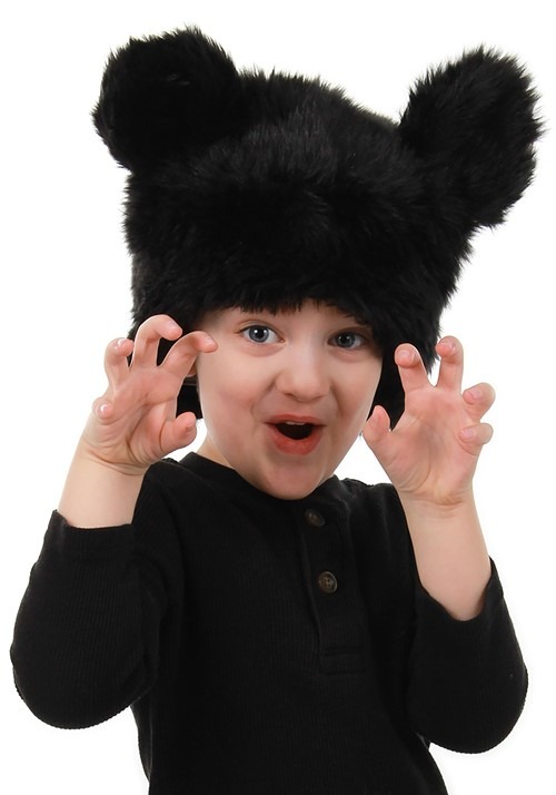 Black Bear Adult Plush Costume Hat