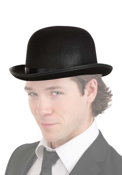 Black Costume Bowler Hat for Men