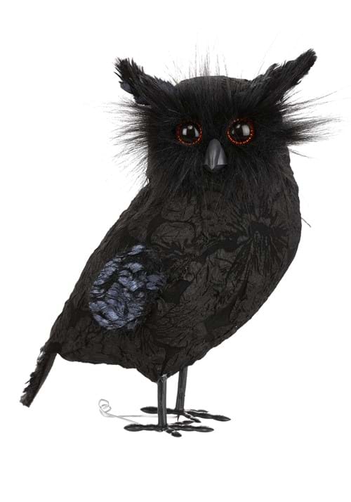 9-Inch Black Owl Prop Decoration