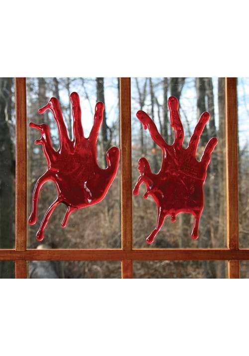 18-Inch Window Cling Bloody Hand Print Decoration