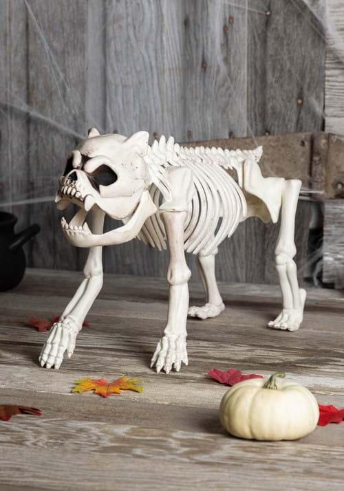 11-Inch Skeleton Dog Bones the Hungry Hound Decoration