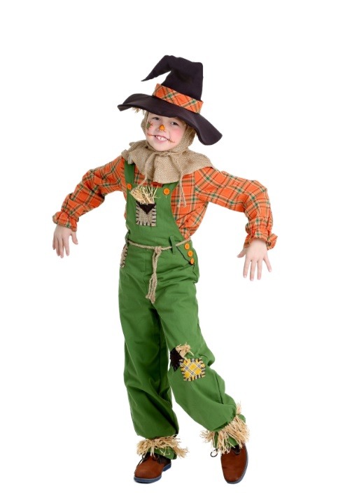 Green Overalls Scarecrow Costume for Boys