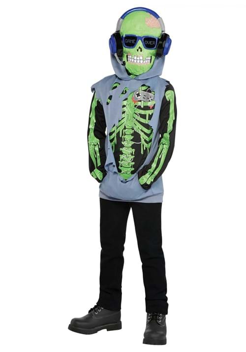 Boy's Glow-in-the-Dark Zombie Gamer Costume