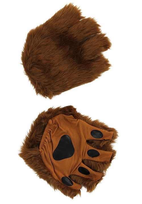 Adult Brown Fingerless Paws