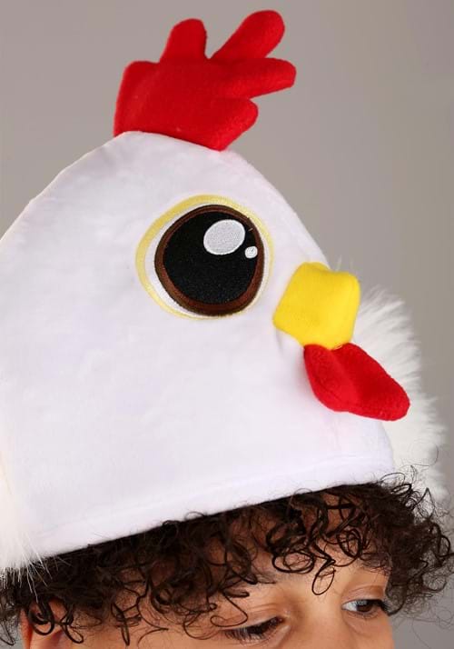 White Chicken Velour Costume Hat 3 White Chicken Velour Costume Hat