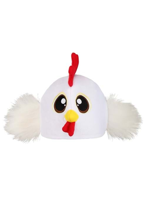 White Chicken Velour Costume Hat 5 White Chicken Velour Costume Hat