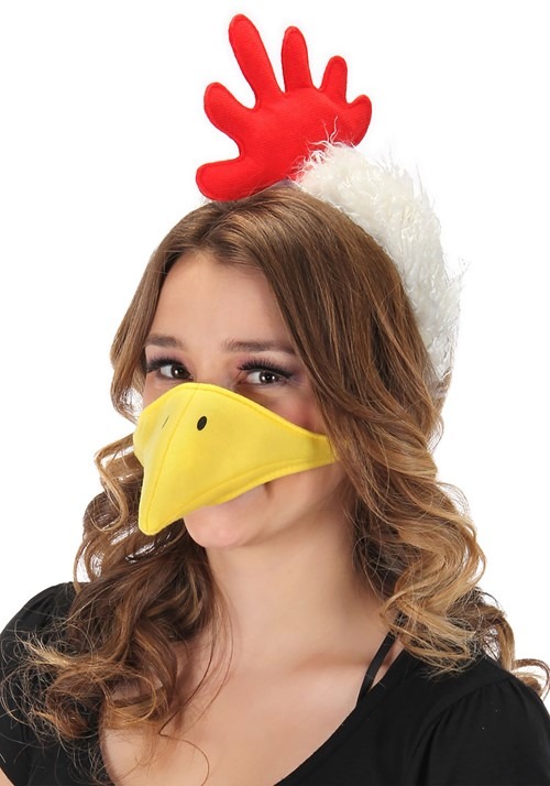 Plush Chicken Headband & Beak Kit