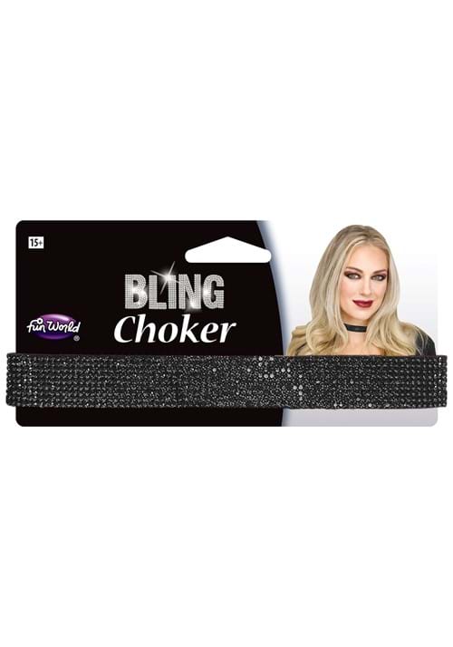 Adult Black Rhinestone Choker Necklace