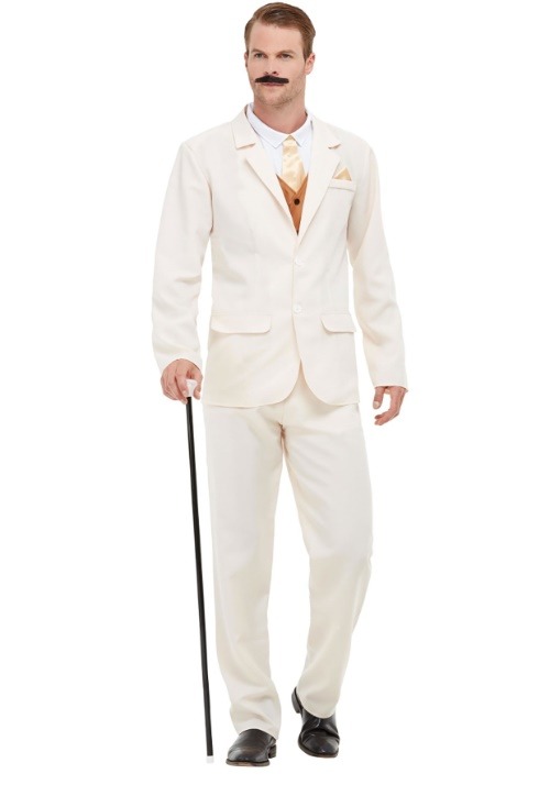 Roaring 20s Men's White Suit Costume