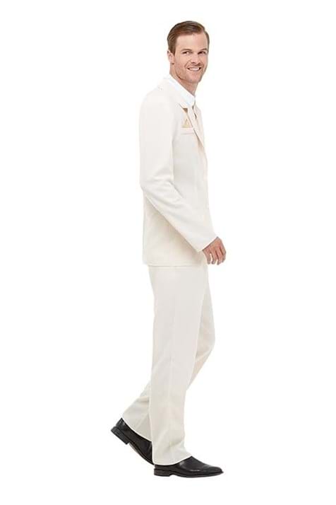 Roaring 20s Men's White Suit Costume