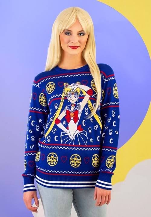 Adult Sailor Moon Fair Isle Ugly Christmas Sweater