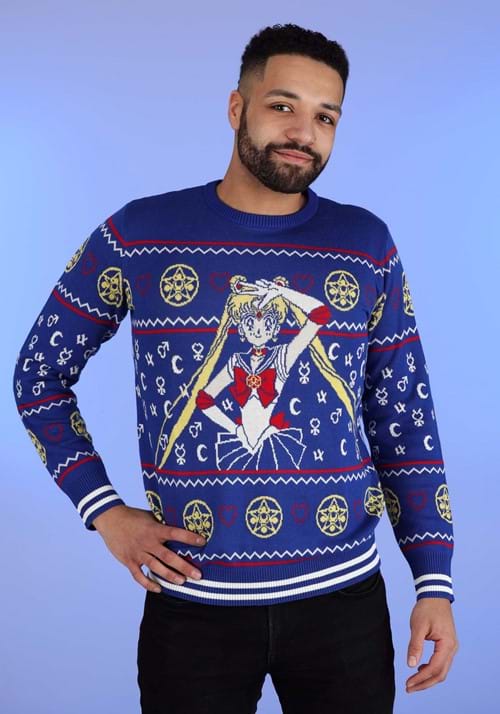 Adult Sailor Moon Fair Isle Ugly Christmas Sweater