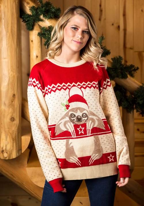 Adult Sloth Ugly Christmas Sweater