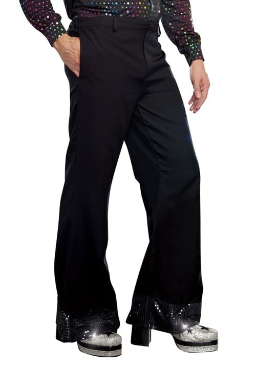 Black Disco Costume Pants for Men