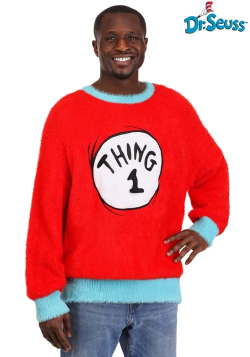 Dr. Seuss Thing 1 & 2 Adult Christmas Sweater