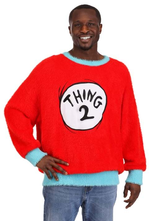 Dr. Seuss Thing 1 & 2 Adult Christmas Sweater