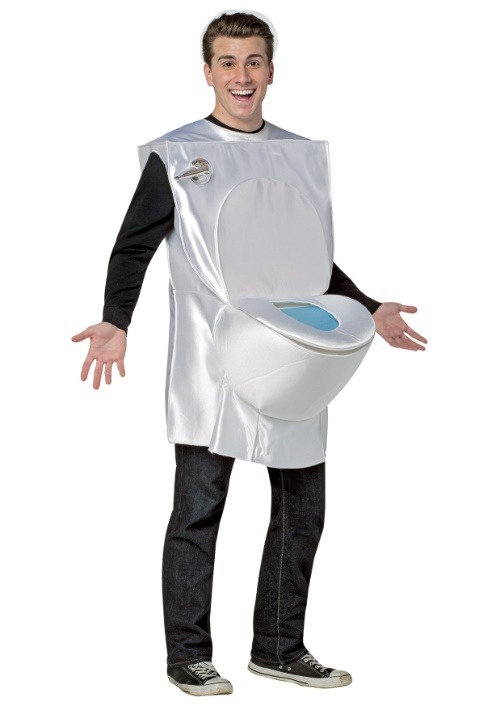 White Toilet Adult Costume