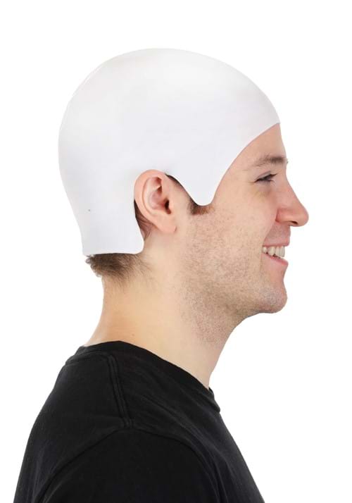 White Costume Bald Cap for Adults