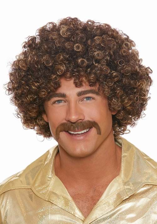 Brown Disco Costume Wig for Men