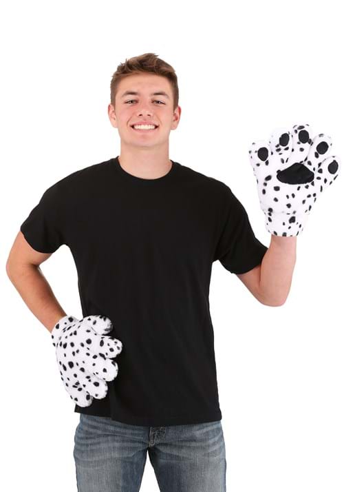 Dalmatian Costume Gloves for Adults