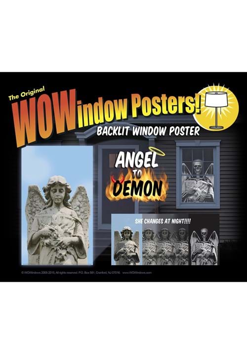 34.5 x 60 Light Changing Angel to Demon Window Poster Decoration