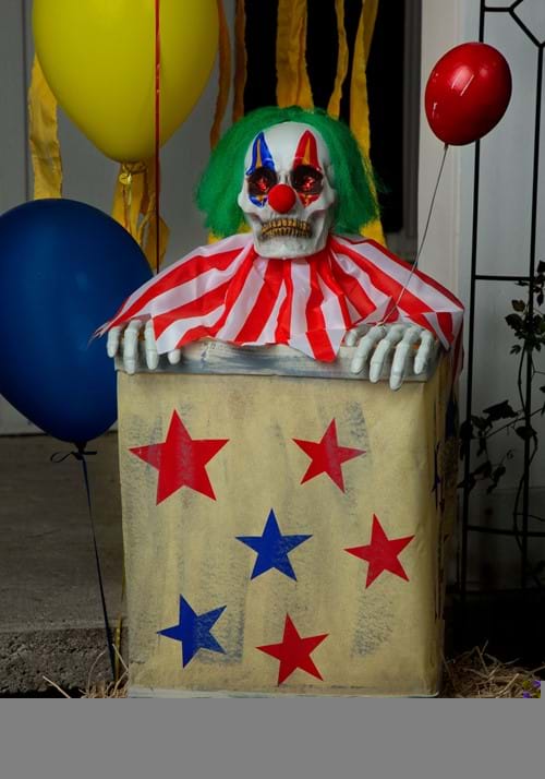 2.5FT Animated Laughing Evil Clown in Box Prop
